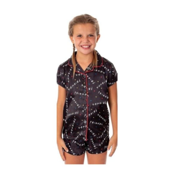 ❤️❤️ Warner Bros. Friends Girls 3pc Pajama Set Size 12 NWT - Picture 1 of 7